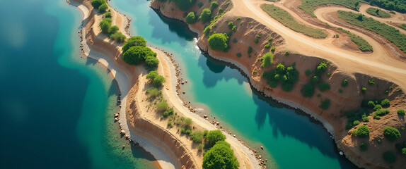 Aerial Imaging of Environmental Impact Assessment Post-Earthquake: Land Degradation, Contaminated Waterways, Diminished Air Quality for Rehabilitation Planning - Empty Space Left