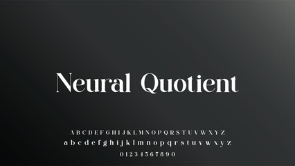 Lettering Minimalist Fashion. Elegant alphabet letters serif font and number. Typography fonts regular uppercase, lowercase.