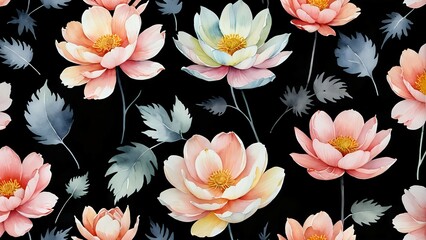 seamless pattern with flowers