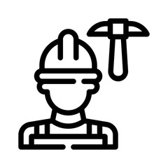 miner line icon