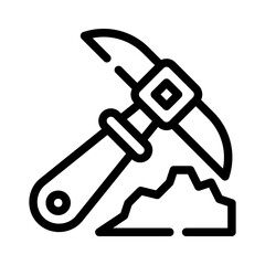 mining site line icon