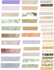 set of colorful paper tapes series vector illustration