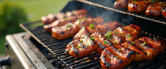 Innovative July 4th Grilling Recipes: Flavorful Marinades & BBQ Techniques for Festive Outdoor Cookouts - Photo Stock Concept