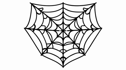 Spider web vector silhouette art