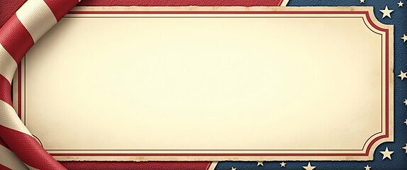 Vintage style Memorial Day frame with sepia tones and classic military symbols, featuring empty space on the left for text, perfect for commemorative designs.