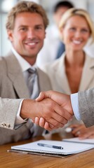 Fototapeta premium Business professionals shaking hands