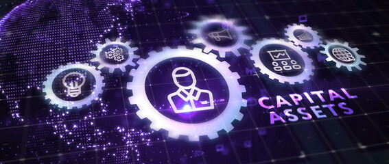 Business, Technology, Internet and network concept. Capital assets. 3d illustration