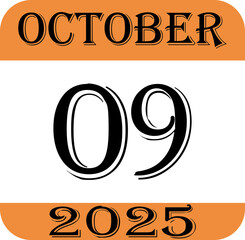 October calendar 2025 icon.Calendar Event schedule date.calendar date icon on white background.Agenda plan, october month schedule calendar and Time planner.Meeting appointment time.