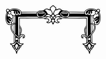 
Vintage calligraphic frames. Ornate calligraph frame, retro elegant ornamental borders and filigree floral Vector Art
