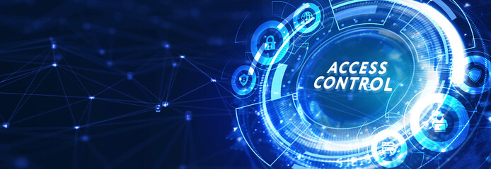 Business, Technology, Internet and network concept. Virtual display: Access control. 3d illustration