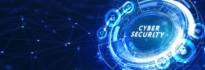 Cyber security data protection business technology privacy concept. 3d illustration