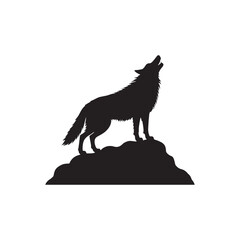 wolf black silhouette