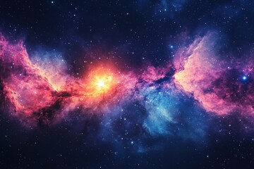 Colorful cosmic nebula bursting with stars and supernova, ideal for astronomy lovers hunting captivating universe-themed visuals and stunning celestial photography