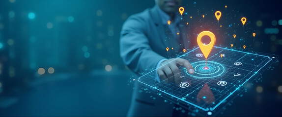 Maximize Digital Campaigns: Sophisticated Geotargeting Ads Strategies with Location Data Analysis, Regional Audience Segmentation & Localized Messaging in Photo Stock Concept