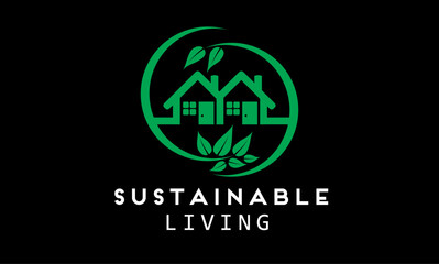 Sustainable Living Logo, Eco Living Logo, Green Lifestyle Logo, Eco-Friendly Logo Design, Organic Living Logo, Sustainable Home Logo, Nature Living Logo, Minimalist Eco Logo, Green Energy Logo, Clean 