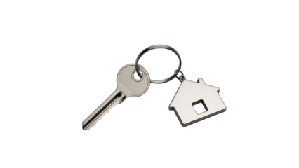 House keys with house shaped accessory