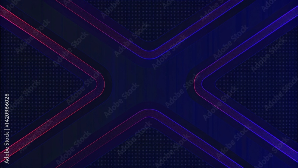 Poster Abstract background with lines. Game background, digital, futuristic, neon glow pattern with vibrant gradients, perfect for UI, HUD, or sci-fi design in dynamic modern virtual environments.