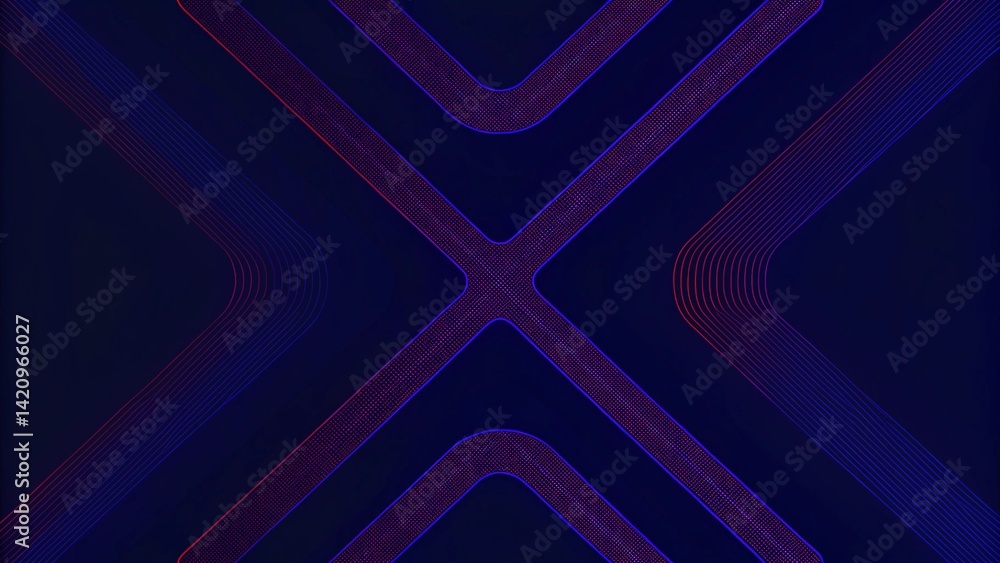 Poster Abstract background with lines. Game background, digital, futuristic, neon glow pattern with vibrant gradients, perfect for UI, HUD, or sci-fi design in dynamic modern virtual environments.