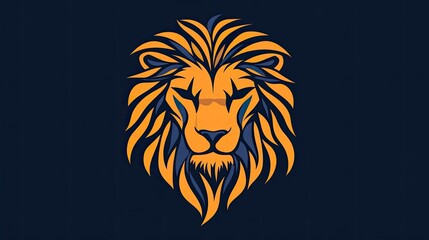 Obraz premium Lion's head, stylized design
