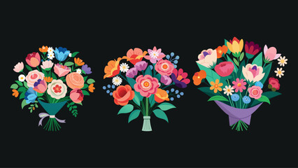 Print  bouquets of flower 
