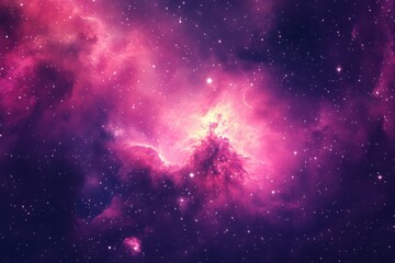 Naklejka premium Magical cosmic pink nebula scenery for ethereal and enchanting photography lovers seeking celestial inspiration