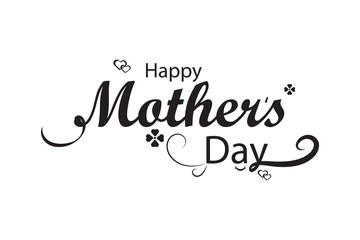 Happy Mothers Day on white background. Happy Mothers Day lettering . Handmade calligraphy vector illustration. vector illustrator.