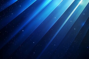Abstract diagonal blue background with glowing lines and scattered stars