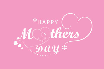 Mother's day icon. Mother's day icon on pink background. Mother's day vector illustration design.