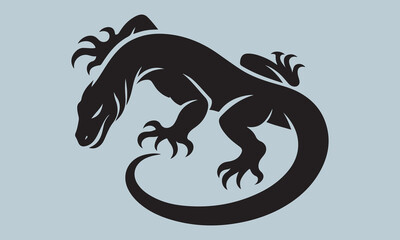 Obraz premium black and white dragon