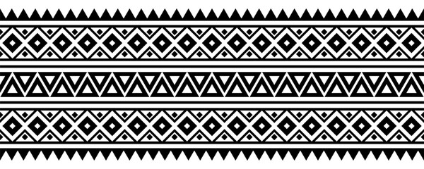 Ethnic border with geometric tribal pattern.