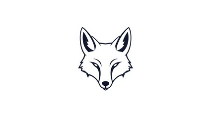 Fototapeta premium fox head isolated on white