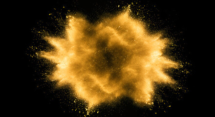 Dramatic Golden Powder Explosion Abstract Background Festive Texture Luxury Design Element