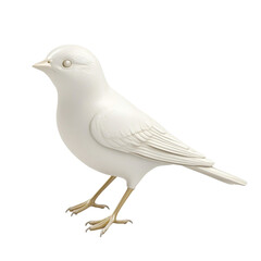 Fototapeta premium White bird figurine art colorful striped background home decor