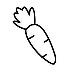 Carrot line icon vector