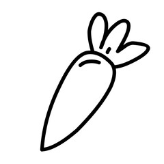 Carrot line icon vector