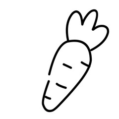 Carrot line icon vector