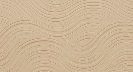 Abstract Beige Wave Pattern Texture Background Seamless Curving Lines Design