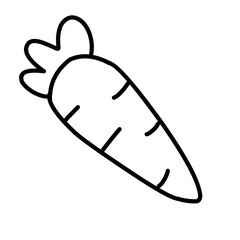 Carrot line icon vector