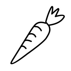 Carrot line icon vector