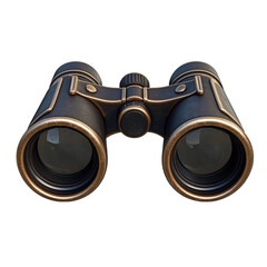 Antique binoculars dark bronze lenses focus knob viewing device