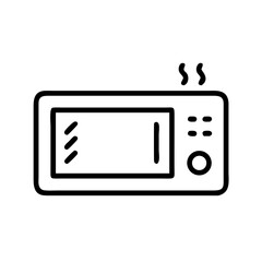 Microwave Oven with Buttons Icon Design