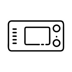 Microwave Oven with Buttons Icon Design