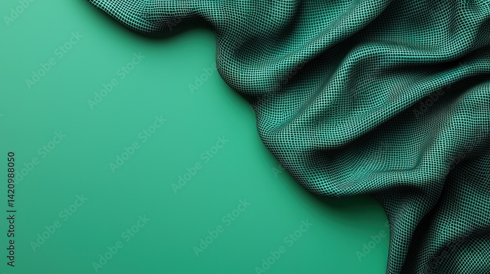 Poster dynamic hologram effect over green background digital art display virtual environment futuristic vie