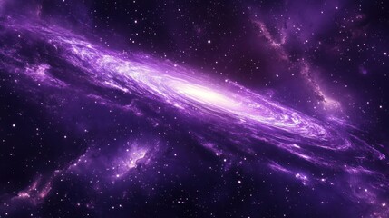 Naklejka premium Spectacular deep space galaxy with swirling arms and radiant starlight cluster