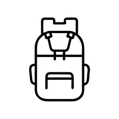 Military Backpack with Straps Icon Design