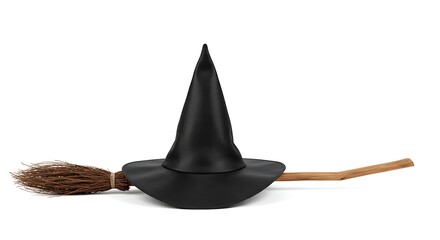 Witch Hat with Broom
