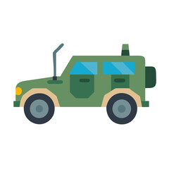 Military SUV Vehicle Icon Design