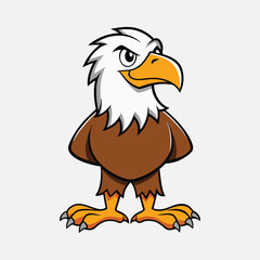 Naklejka premium bald eagle cartoon vector illustration