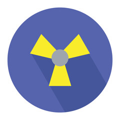 Obraz premium Radioactive sign icon vector illustration. Radiation, dangerous sign, and warning sign icon vector illustration. 