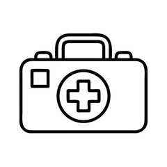 Obraz premium First Aid Kit Icon Representing Emergency Medical Supplies and Immediate Care